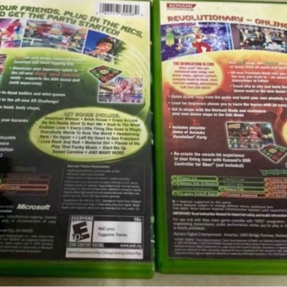 LOT Dance Dance Revolution Ultramix ANS Karaoke Party Bundle Microsoft Xbox CIB